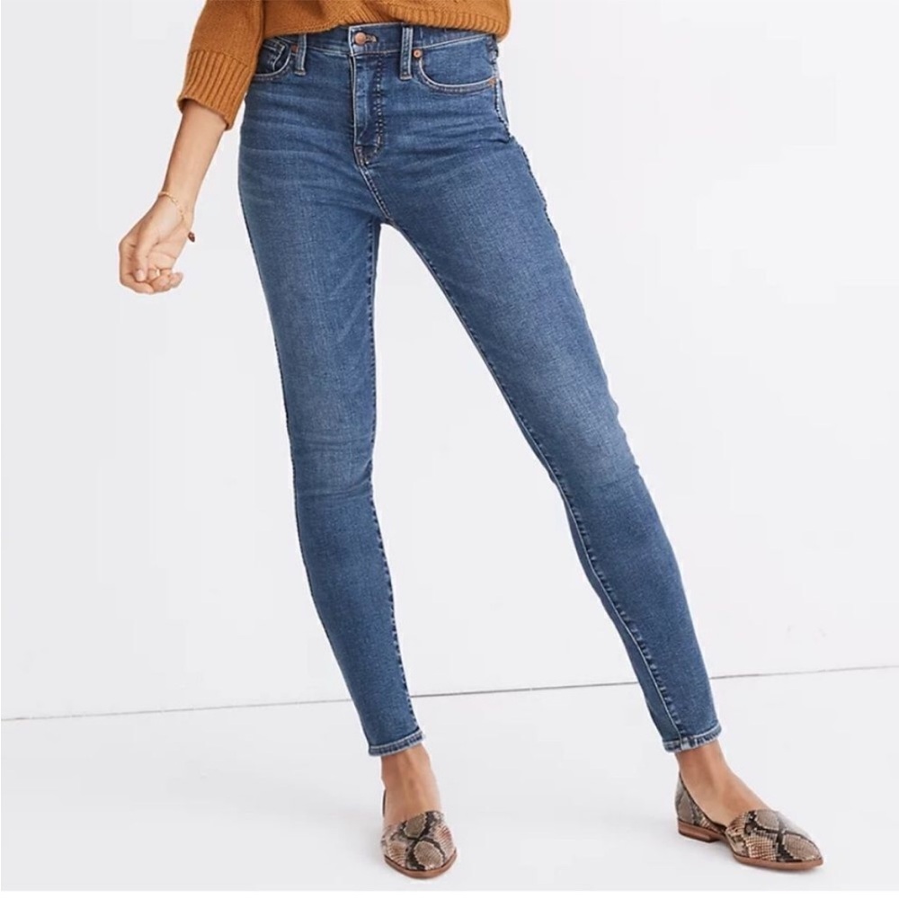 MADEWELL 10” High Rise Skinny jeans mid wash‎ sz 28